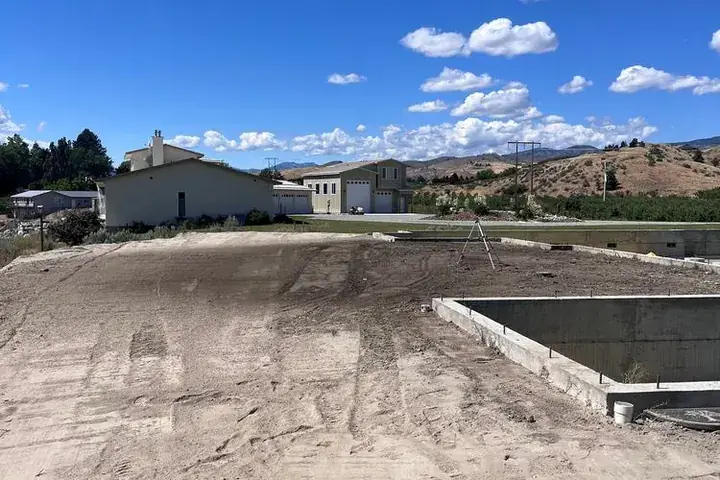 Finished excavation and site work by Backcountry Excavation in the Chelan valley