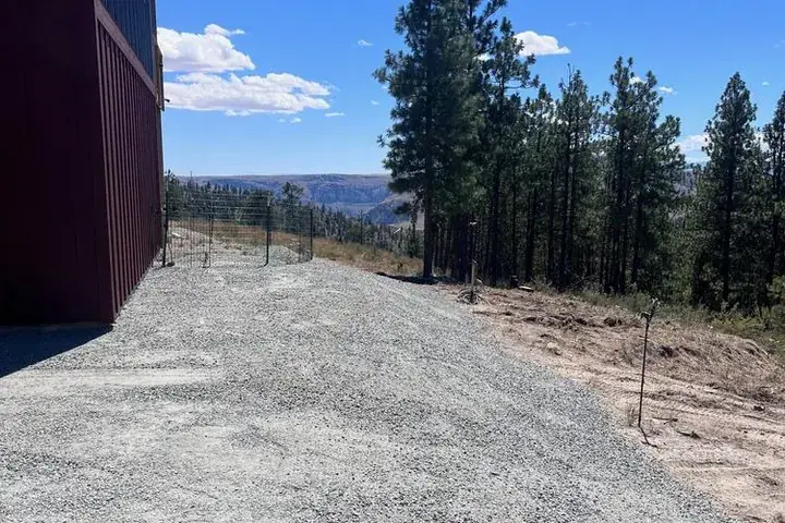 Finished excavation and site work by Backcountry Excavation in the Chelan valley