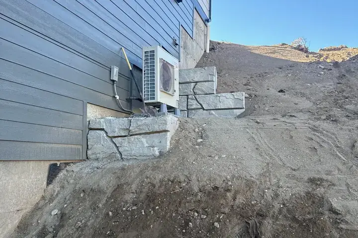 Finished excavation and site work by Backcountry Excavation in the Chelan valley